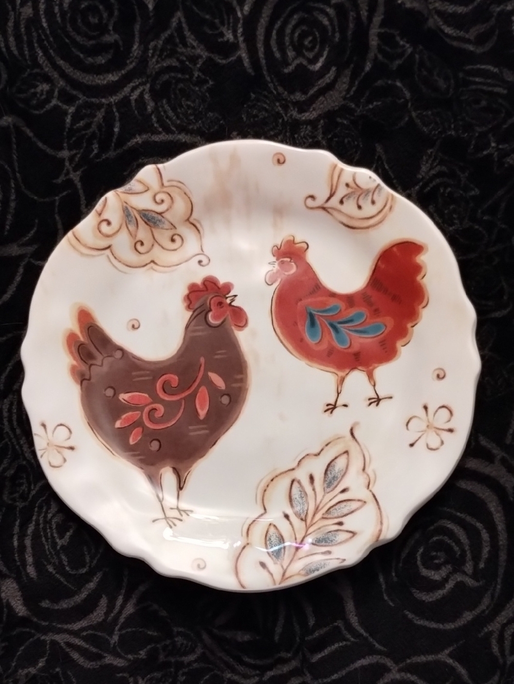 Pier 1 Imports White Ceramic Plate Backstamp - Gallo
